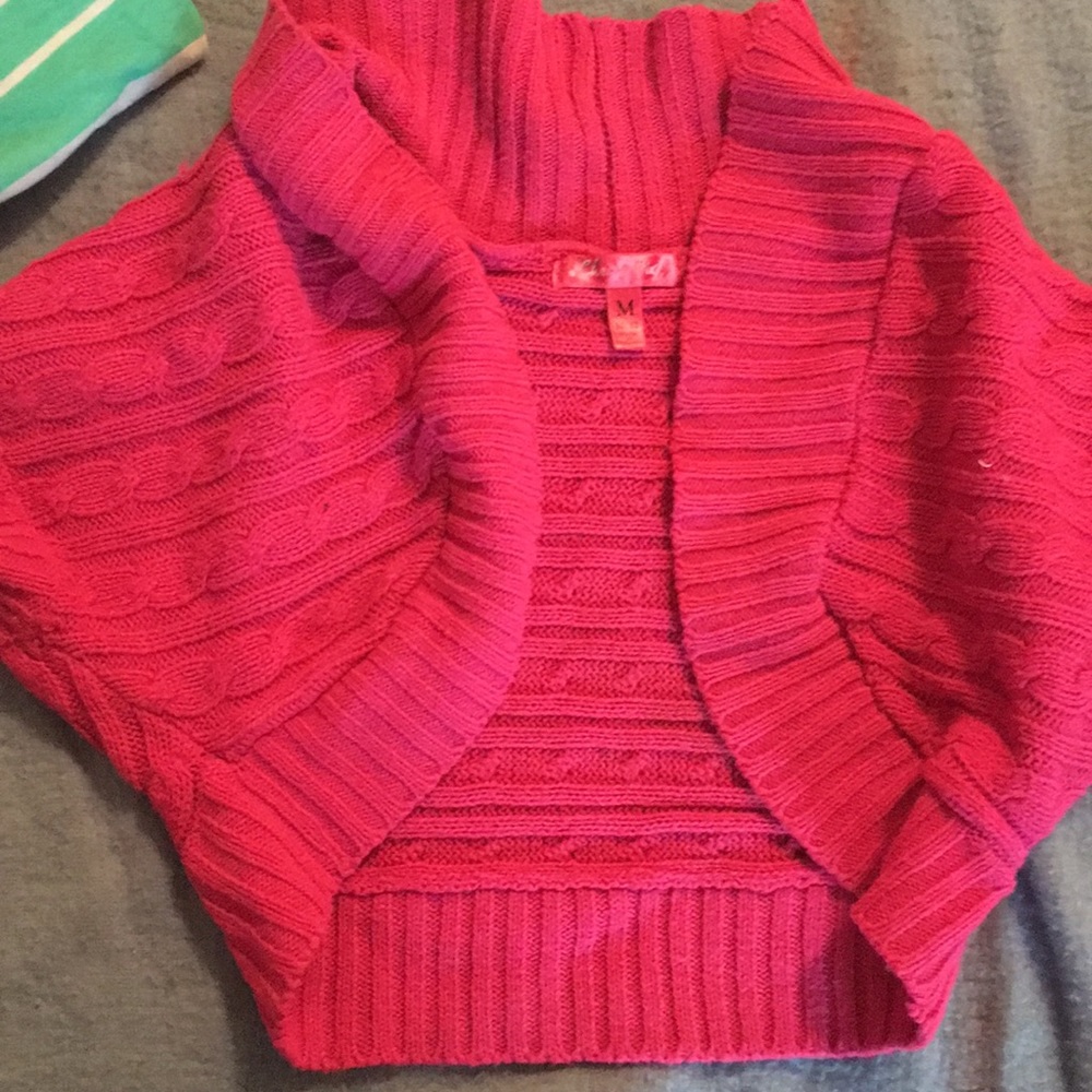 Pink Sweater shawl cardigan